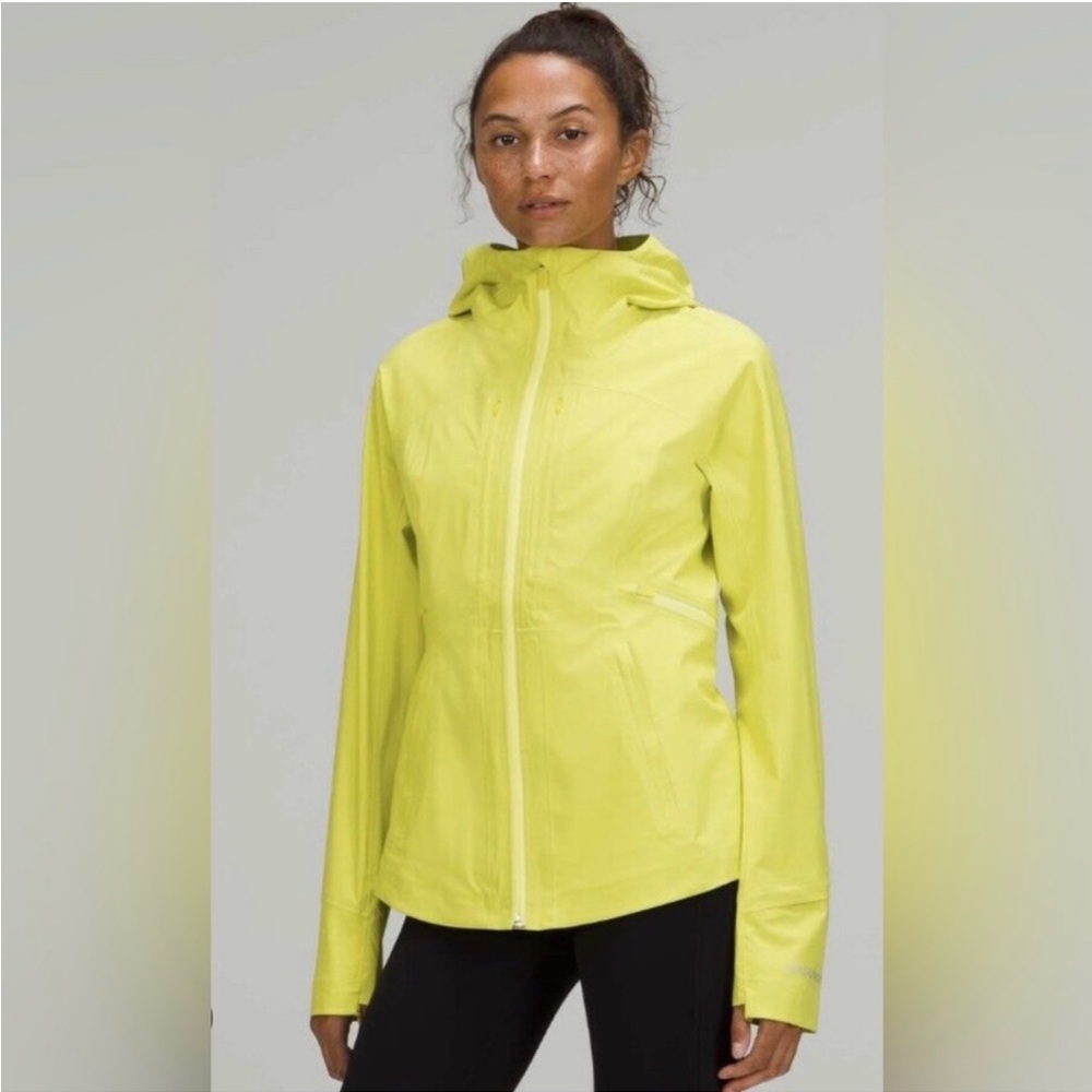 Lululemon Break a Trail Rain Jacket, Serpentine (Yellow), 10, NWOT